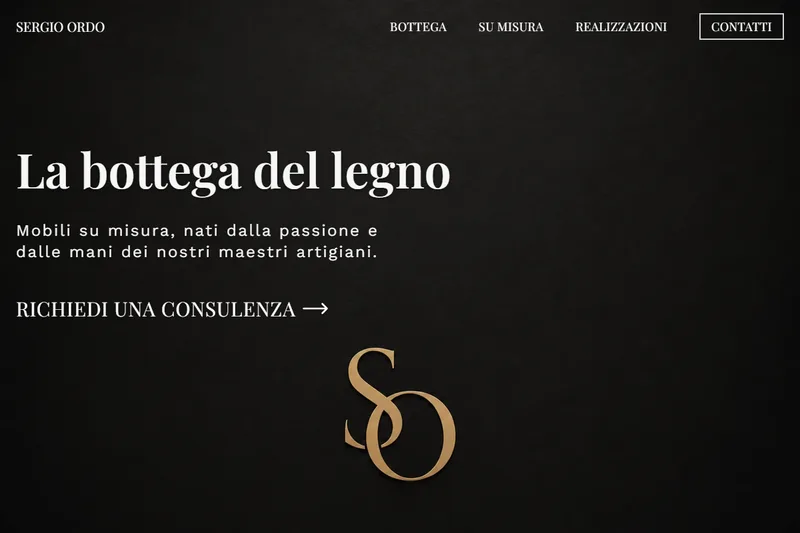Screenshot der Website Sergio Ordo